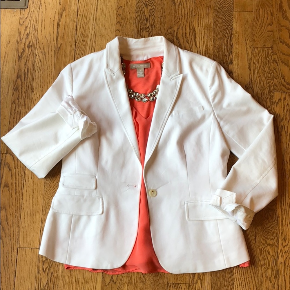 Banana Republic White Blazer